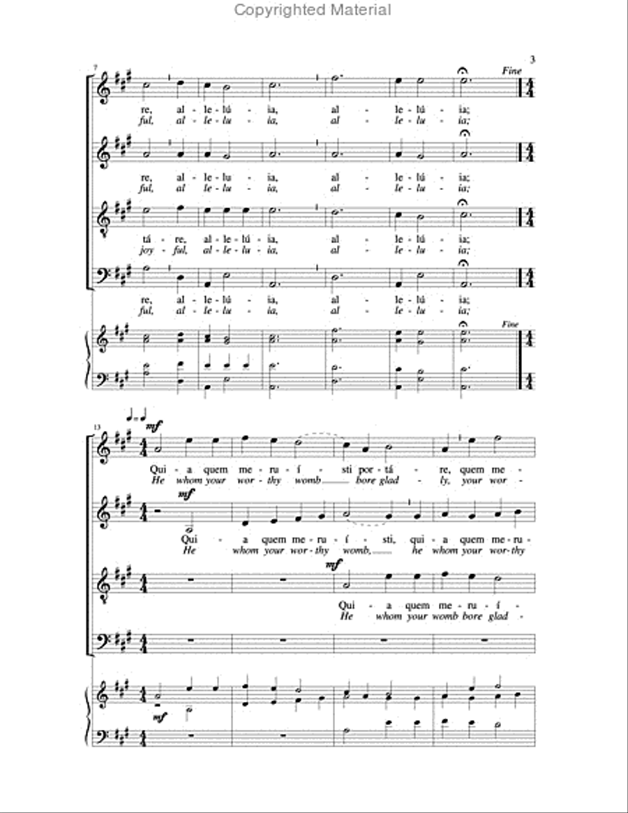 Regina caeli 4-Part scores gallery preview page 3