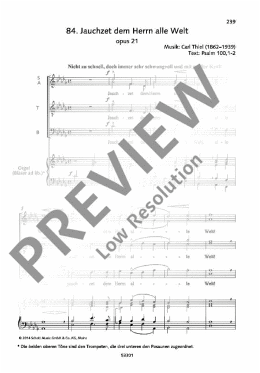 Jauchzet dem Herrn alle Welt Mixed Choir scores gallery preview page 2