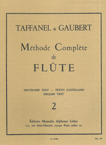 Paul Taffanel Et Philippe Gaubert - Methode Complete De Flute, Vol. 2