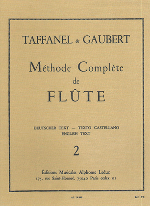 Book cover for Paul Taffanel Et Philippe Gaubert - Methode Complete De Flute, Vol. 2