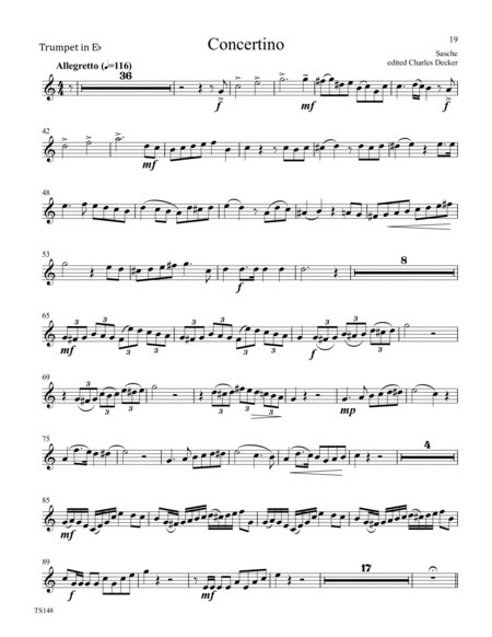 Four Famous Concertos for E-Flat Trumpet by Haydn, Hummel, Neruda & Sasche (Eb & Bb solo parts only)