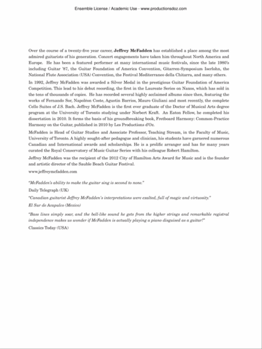 Texts of David Classical Guitar scores gallery preview page 2