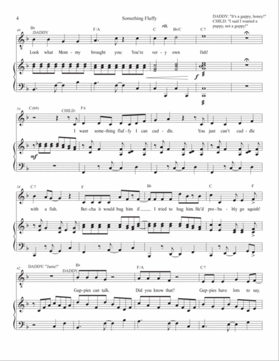 Something Fluffy Piano, Vocal, Guitar scores gallery preview page 4