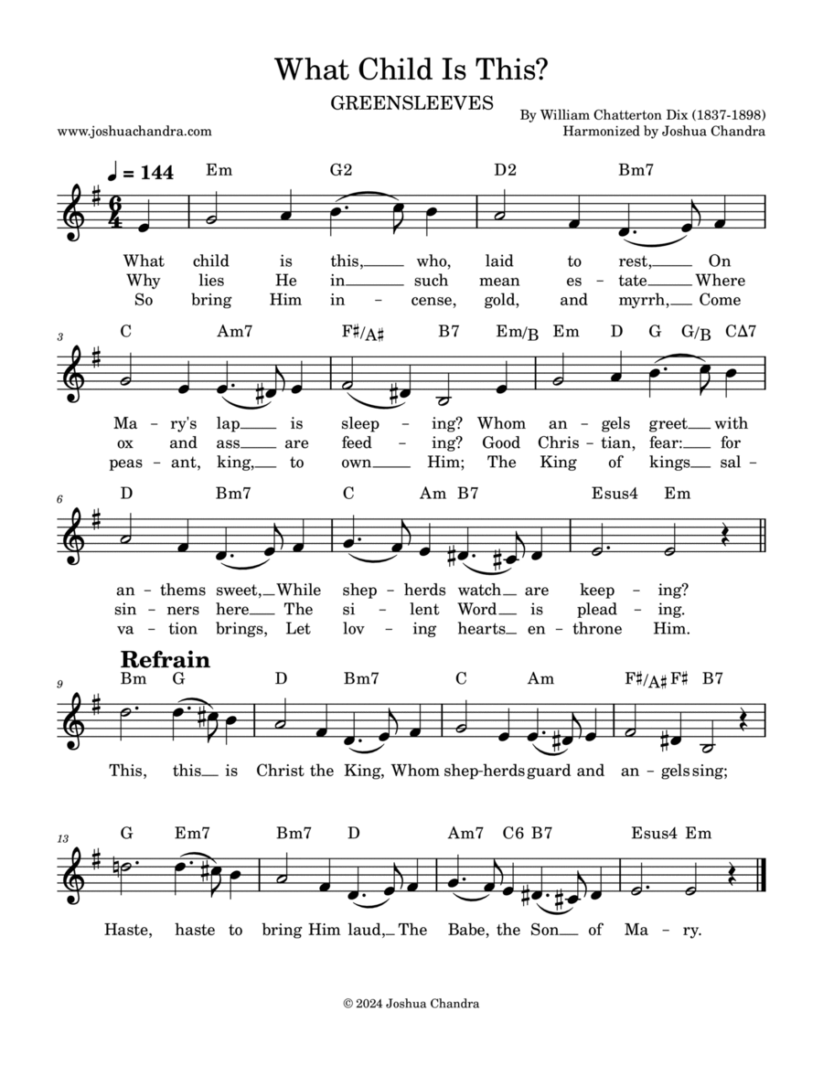 What Child Is This? Piano scores gallery preview page 1