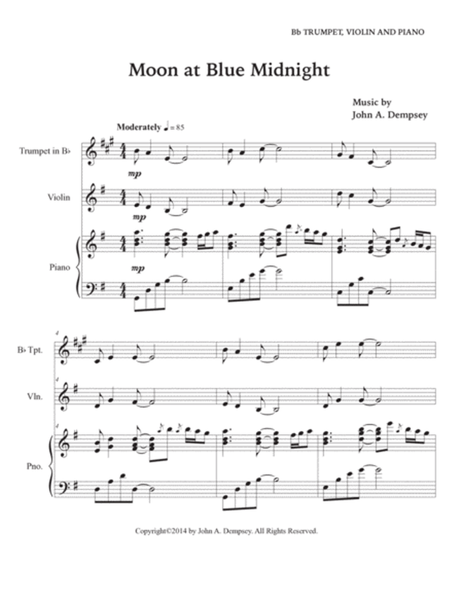 Moon at Blue Midnight (Trio for Trumpet, Violin and Piano) image number null