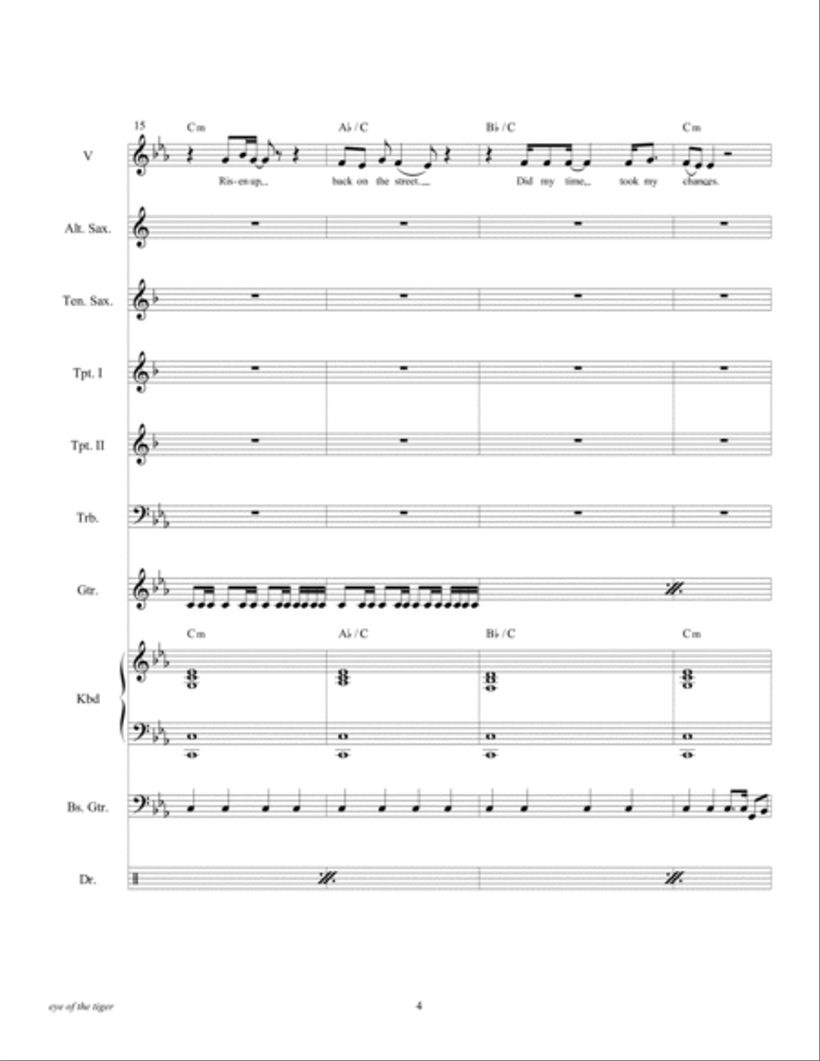 Eye Of The Tiger Tenor Saxophone scores gallery preview page 6