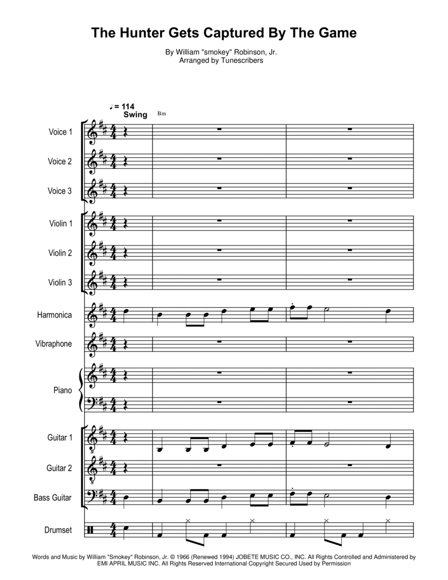 The Hunter Gets Captured By The Game Choir scores gallery preview page 1