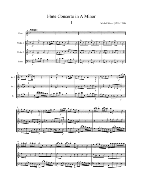 Flute Concerto in A Minor