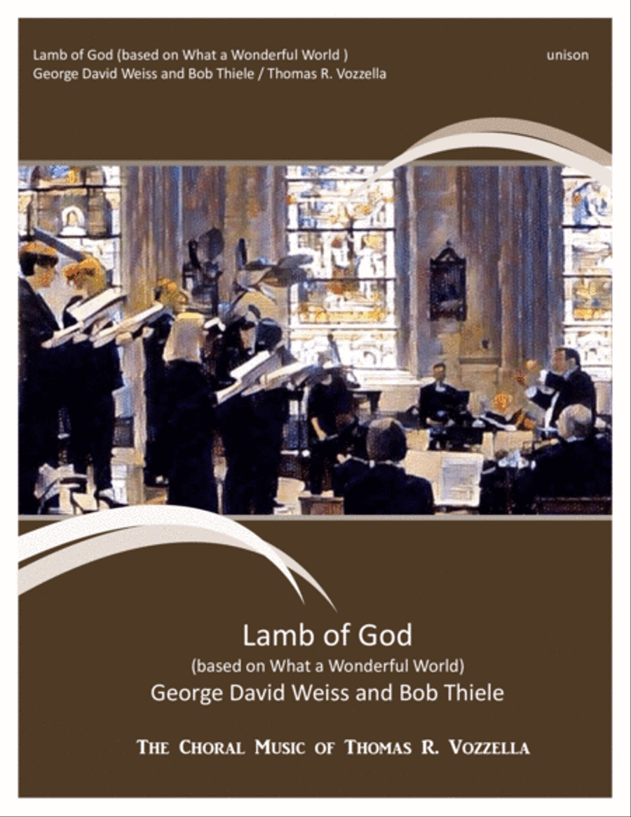 What A Wonderful World Unison Choir scores gallery preview page 1