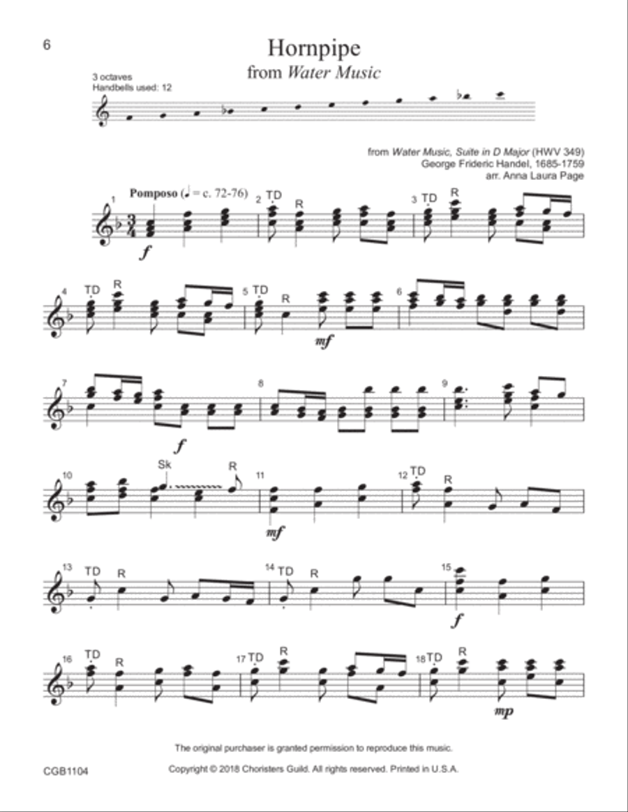 Wade in the Water - Reproducible Handbell Collection Handbell Choir scores gallery preview page 5