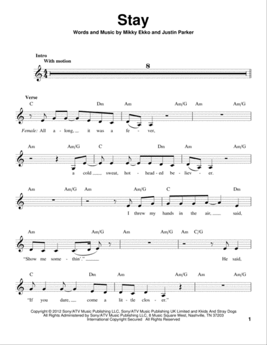 Stay Voice scores gallery preview page 1