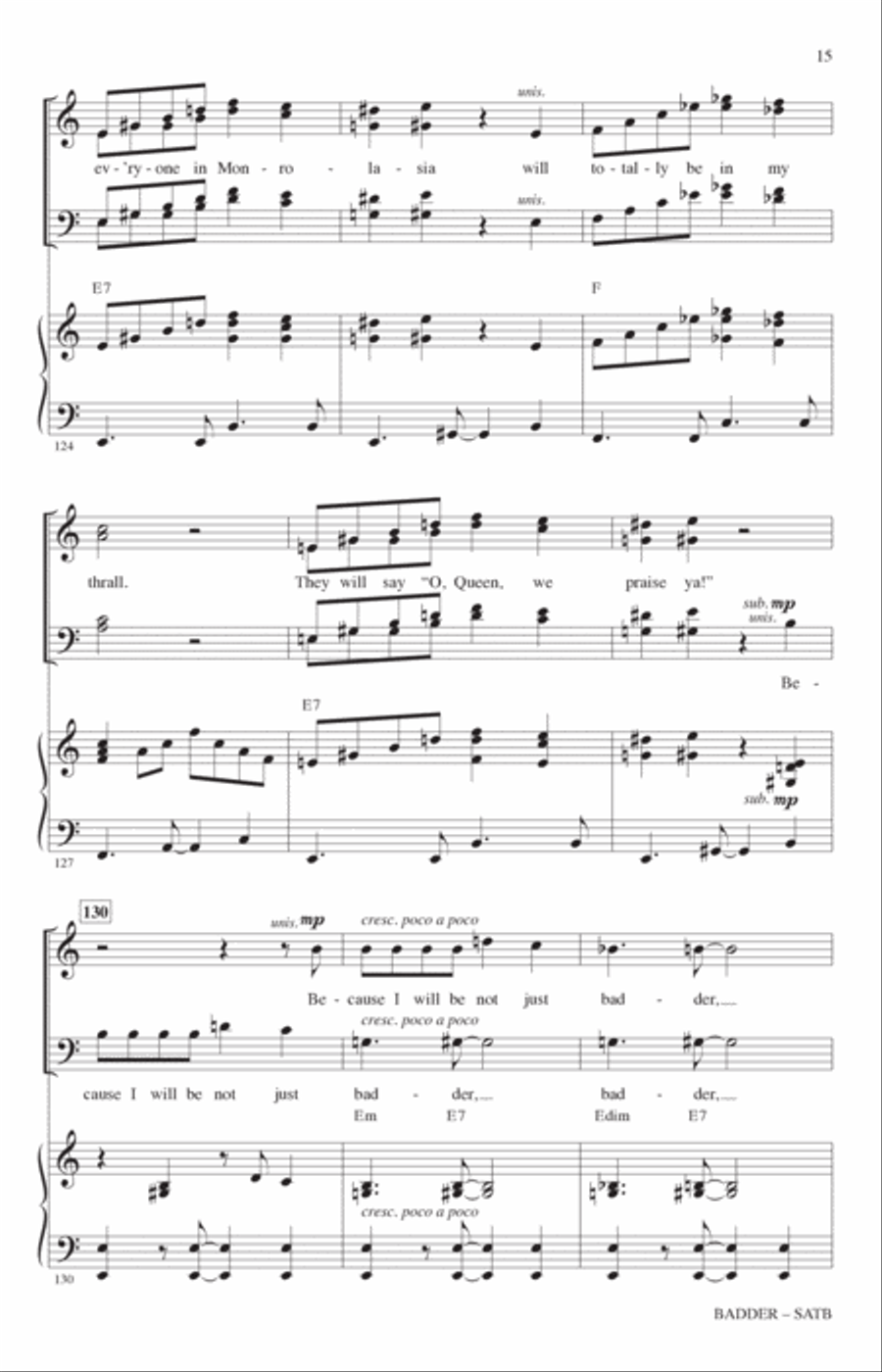 Badder (from Disenchanted) (arr. Mac Huff) 4-Part scores gallery preview page 14