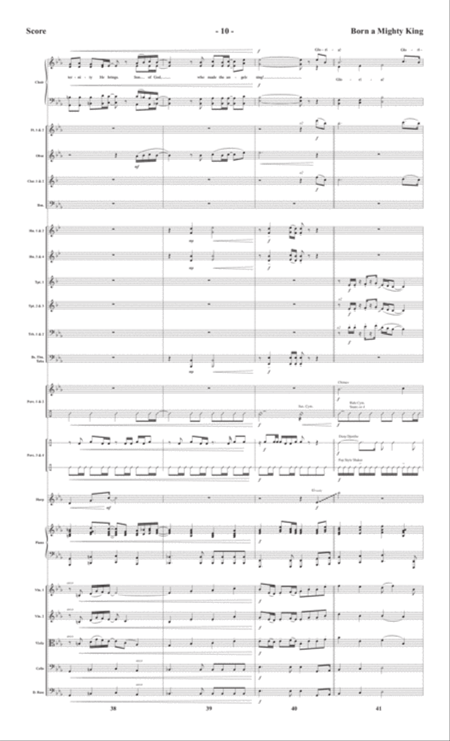 Born a Mighty King - Orchestral Score and CD with Printable Parts Choir scores gallery preview page 12