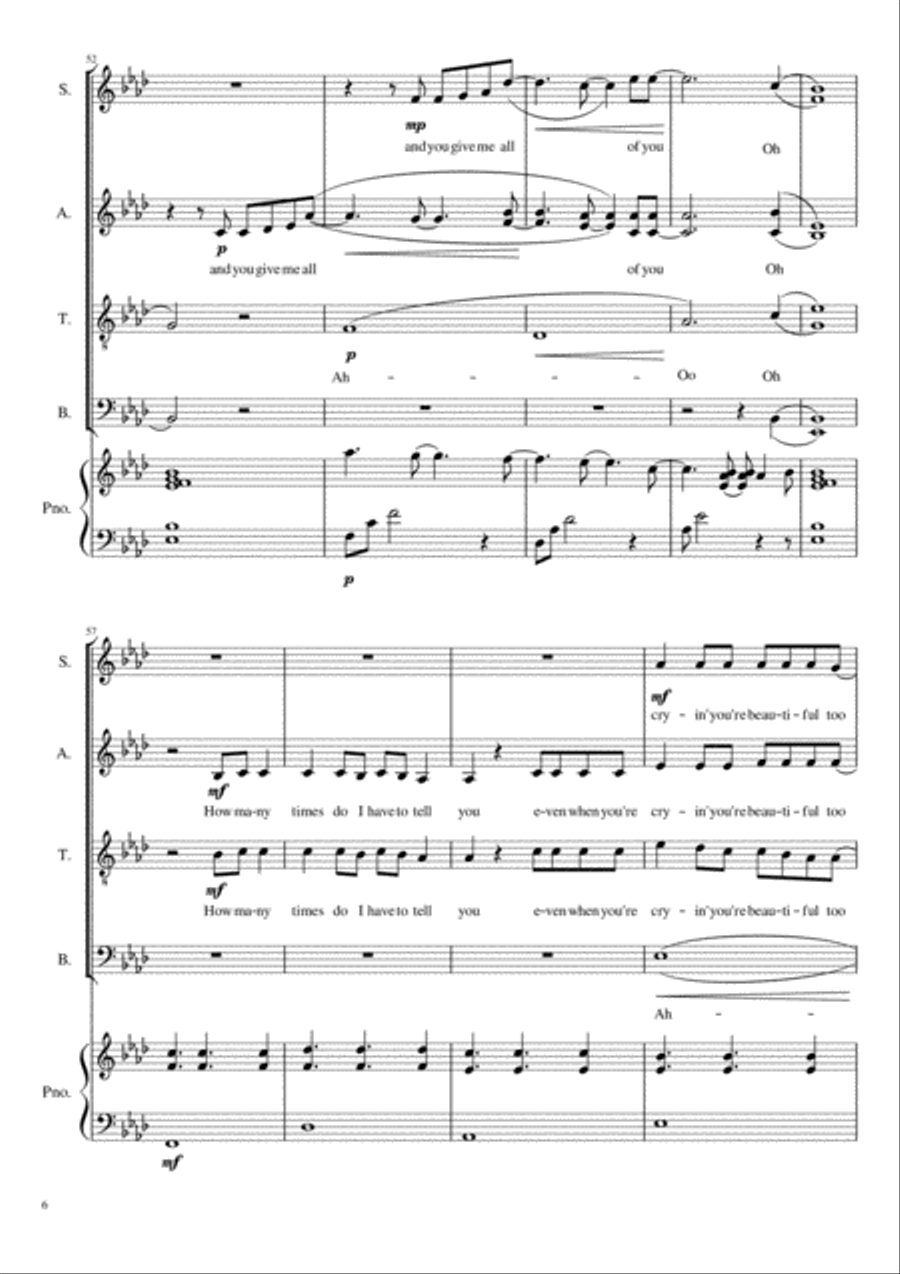 All Of Me 4-Part scores gallery preview page 6
