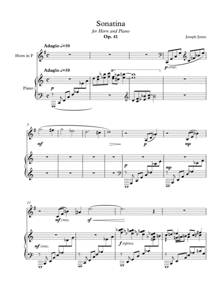Sonatina for Horn and Piano, Op. 41