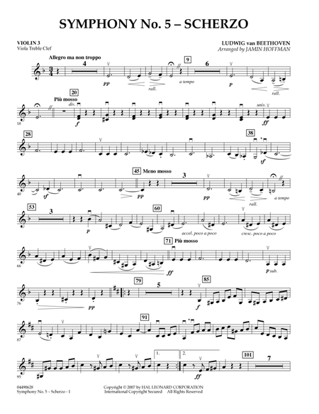 Symphony No. 5 Scherzo - Violin 3 (Viola Treble Clef)