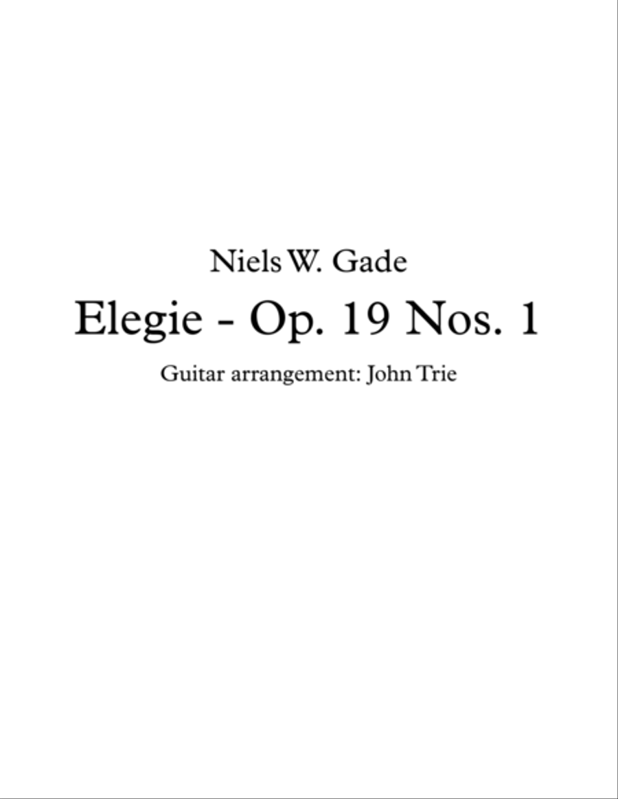 Elegie - Op. 19 Nos. 1 Elegie - Op. 19 Nos. 1 Acoustic Guitar scores gallery preview page 1