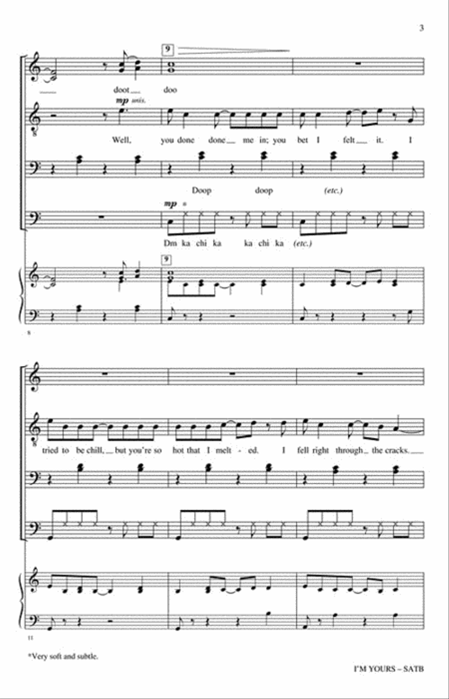 I'm Yours Divisi scores gallery preview page 3