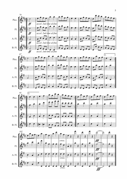 Galop Infernal (Can-Can) arr. four flutes image number null