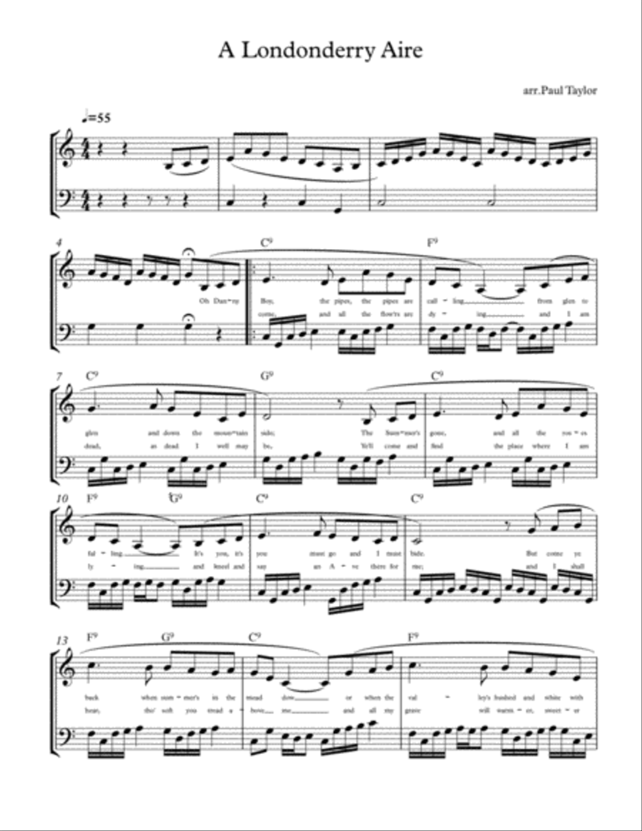 A Londonderry Air String Duet scores gallery preview page 1