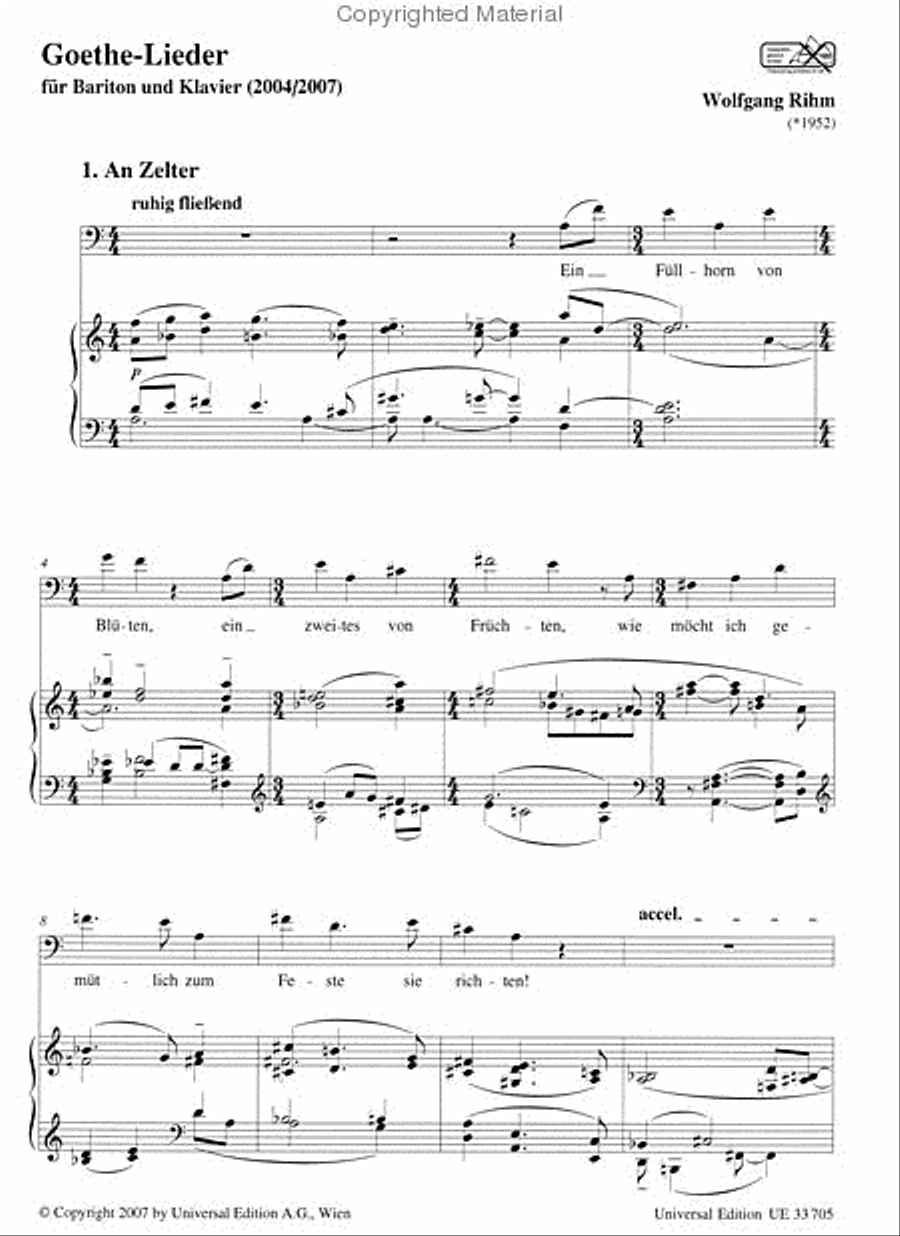 Goethe-Lieder Chamber Music scores gallery preview page 2
