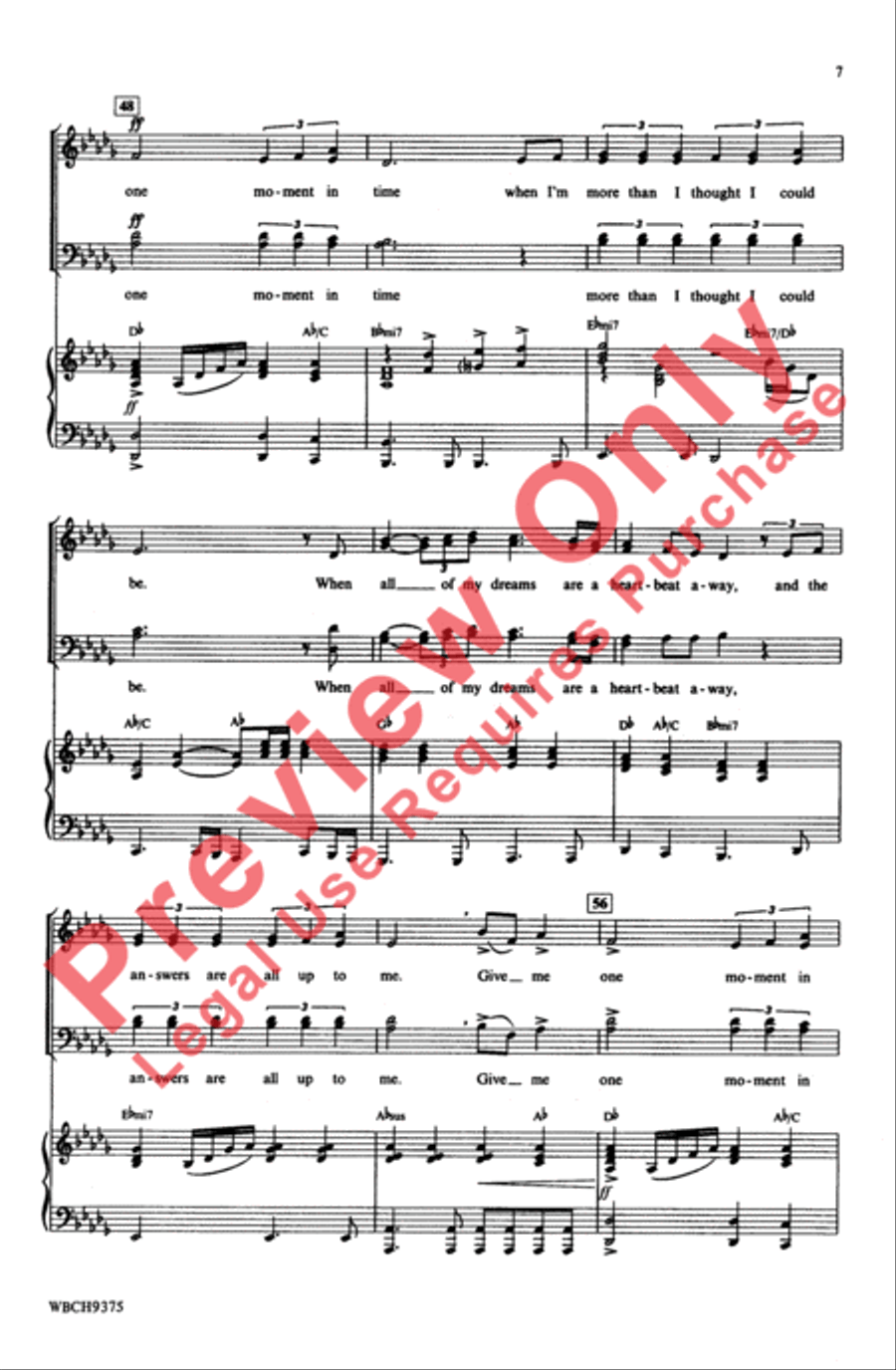 One Moment in Time 4-Part scores gallery preview page 7