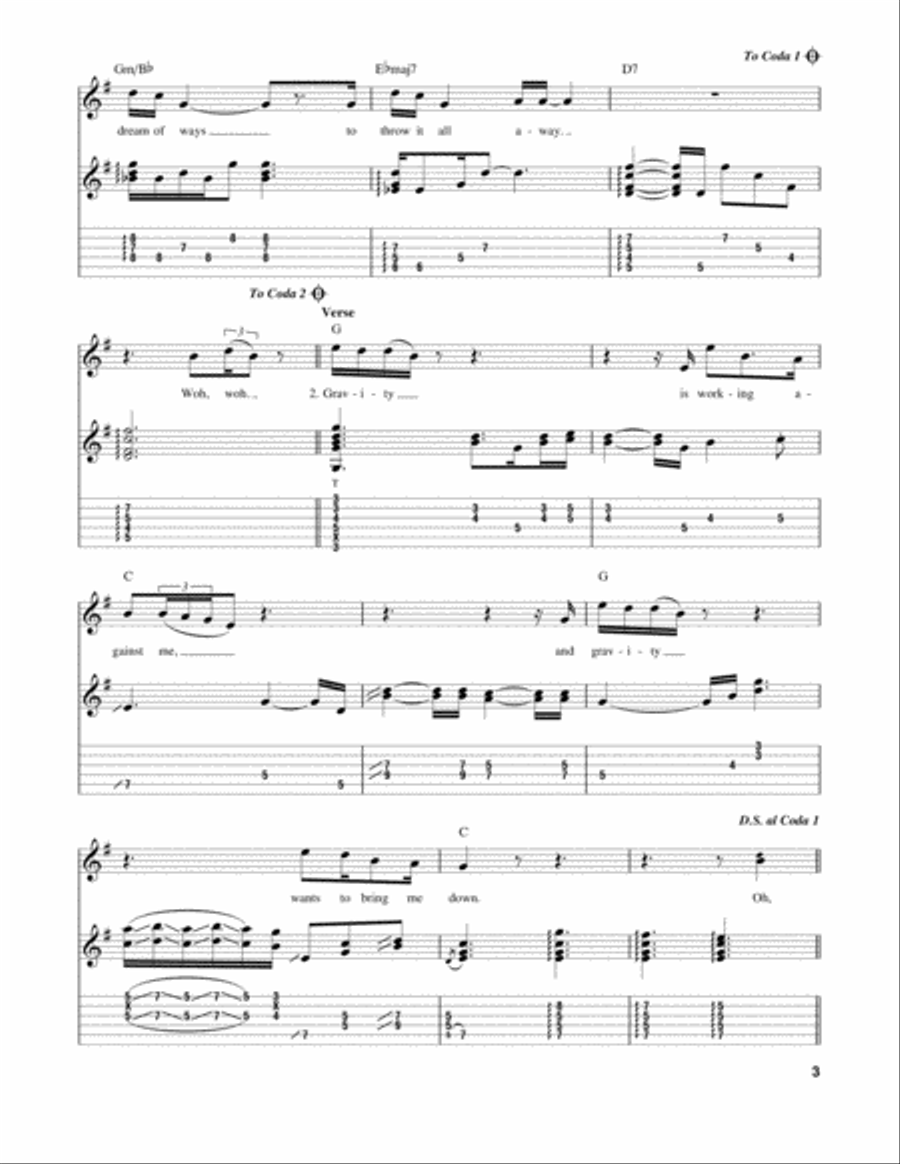 Gravity Gravity Electric Guitar scores gallery preview page 3