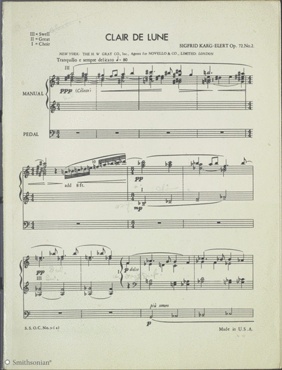Claire De Lune Claire De Lune Organ Solo scores gallery preview page 3