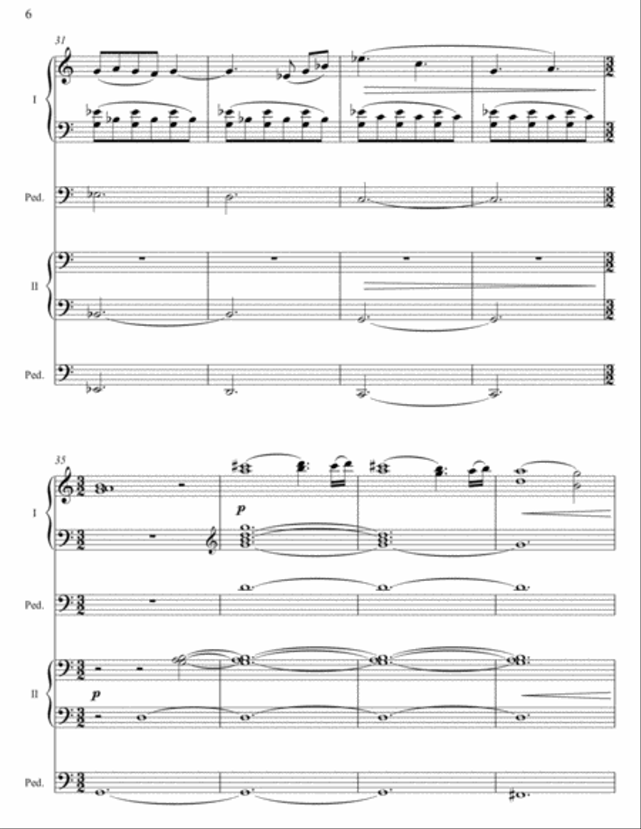 Azure Sunrise Organ Solo scores gallery preview page 6