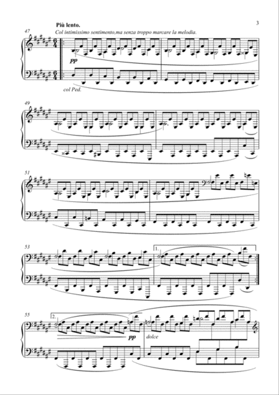 Brahms - Ballade in B major Op.10 NO.4 Piano Solo scores gallery preview page 4