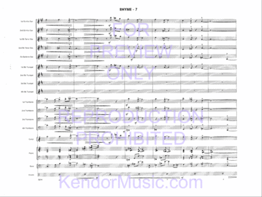 Rhyme (Full Score) Jazz Ensemble scores gallery preview page 9