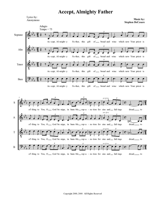 Accept, Almighty Father (SATB Alternate)