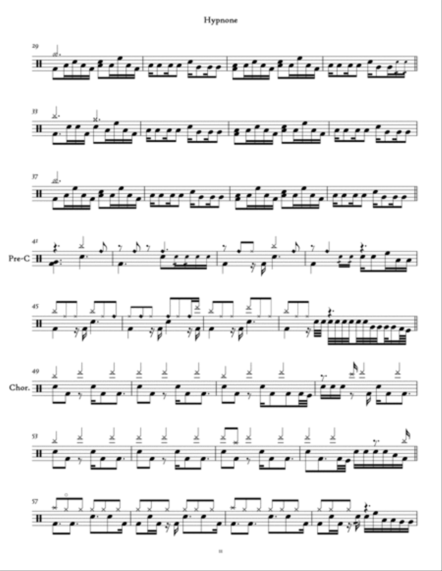 Hypnone Drum Set scores gallery preview page 2