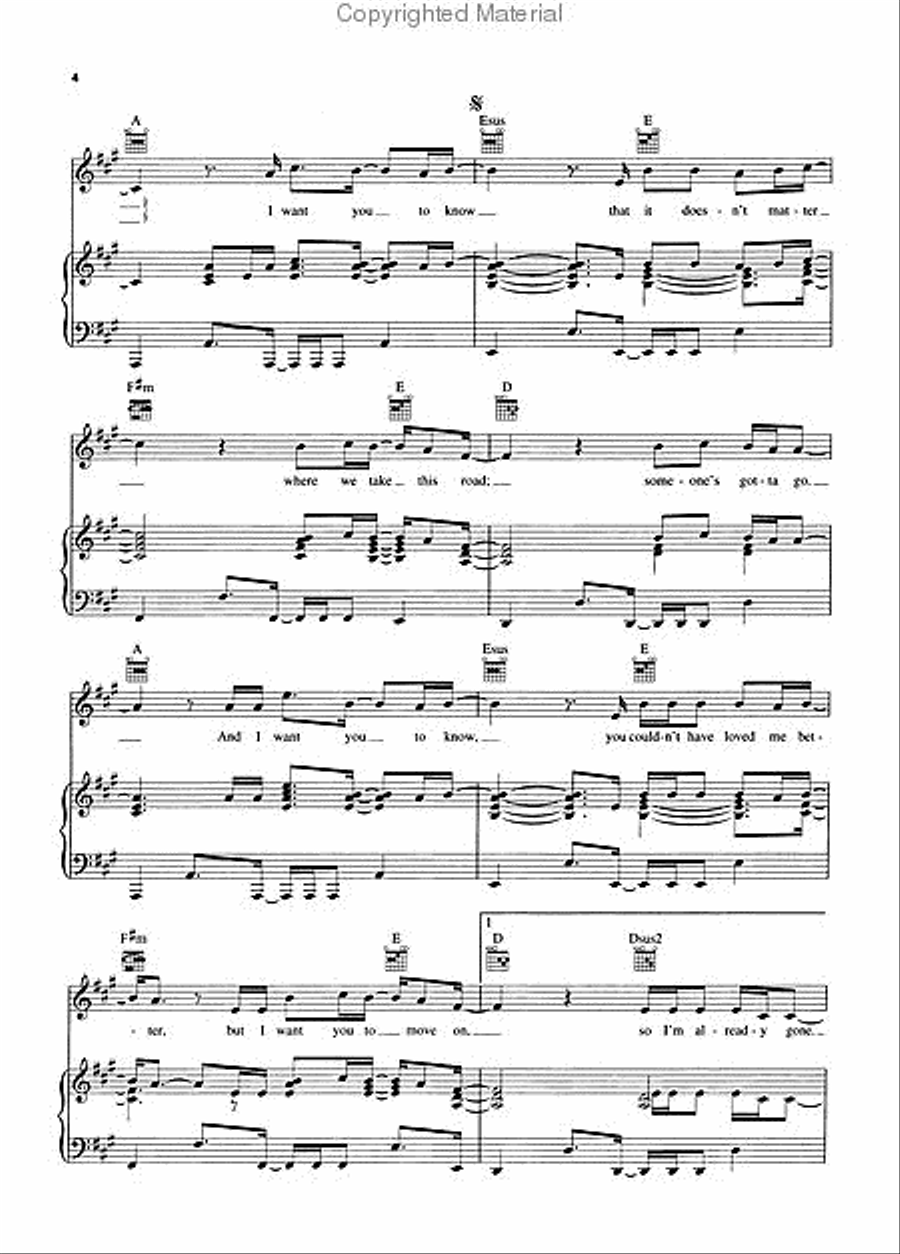 Already Gone Piano, Vocal, Guitar scores gallery preview page 3