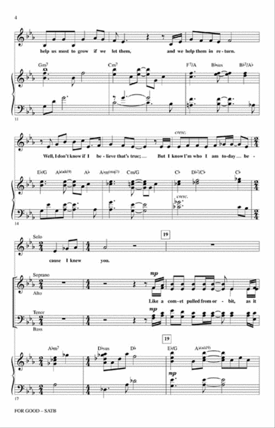 For Good 4-Part scores gallery preview page 3