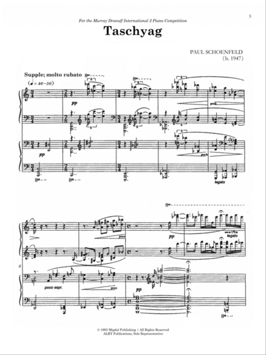 Taschyag for Two Pianos 2 Pianos, 4-Hands scores gallery preview page 2