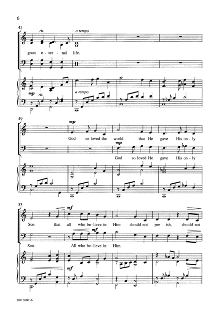 God So Loved the World 4-Part scores gallery preview page 6