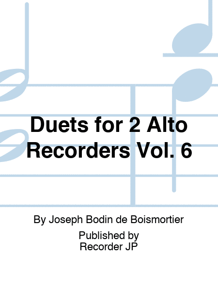 Duets for 2 Alto Recorders Vol. 6 image number null