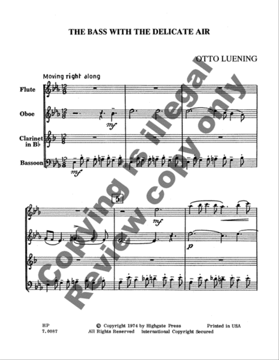 Bass with the Delicate Air Bassoon scores gallery preview page 9