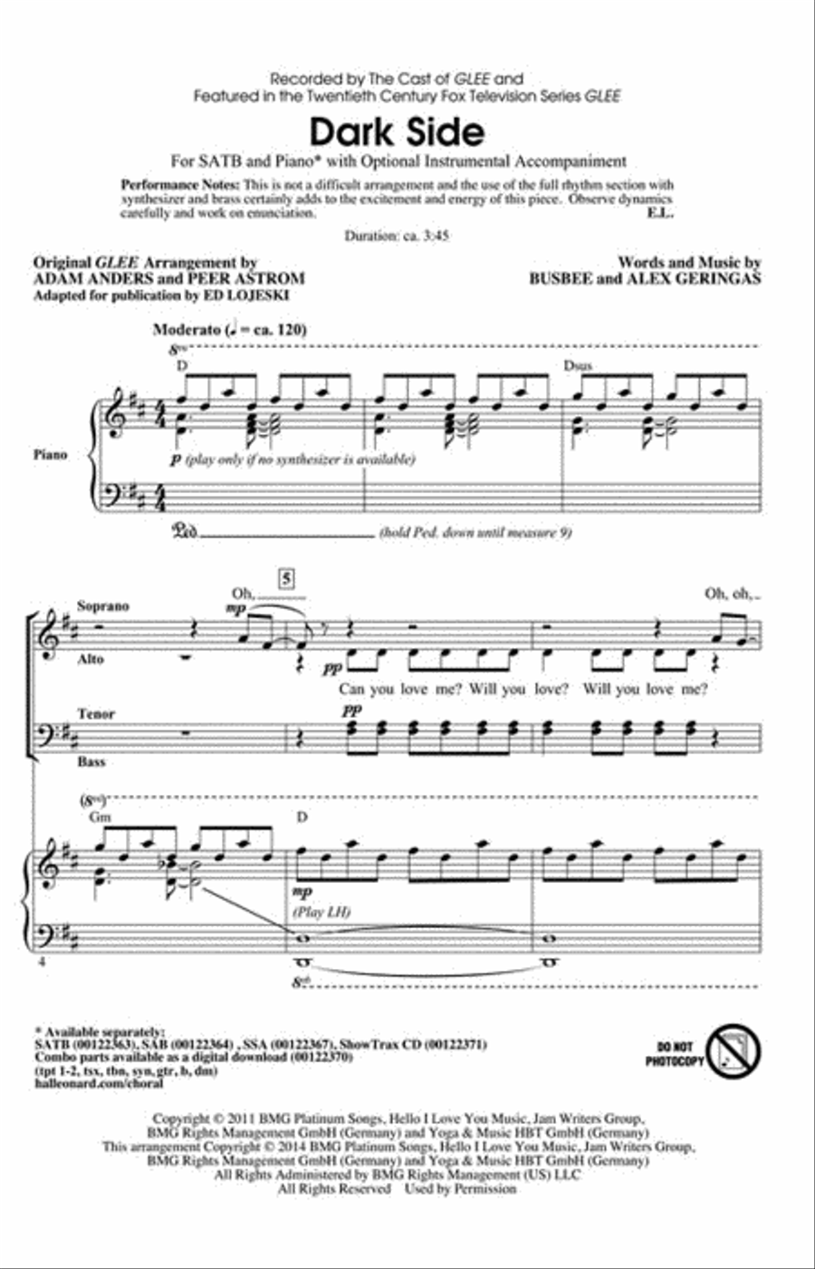 Dark Side 4-Part scores gallery preview page 2
