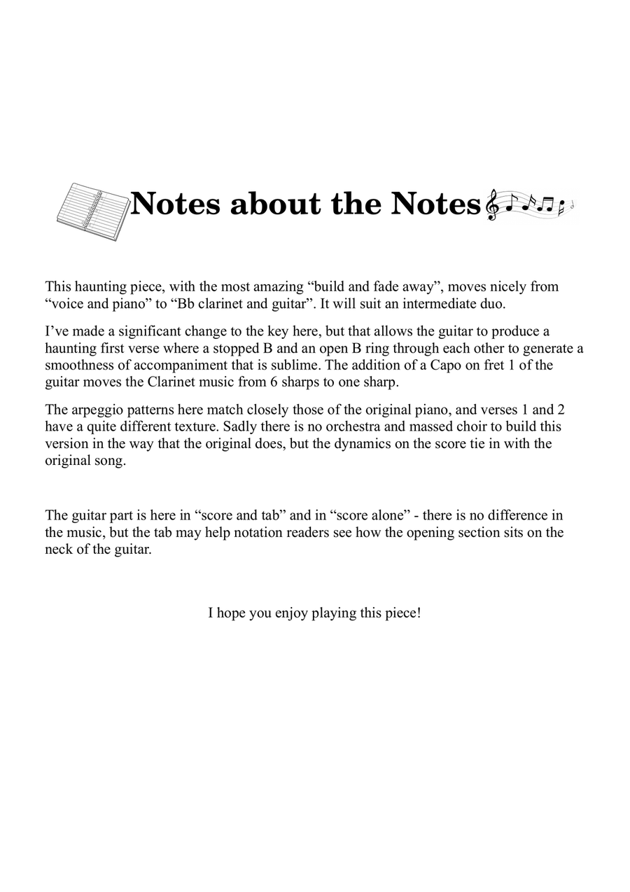 You Are The Reason B-Flat Clarinet scores gallery preview page 3