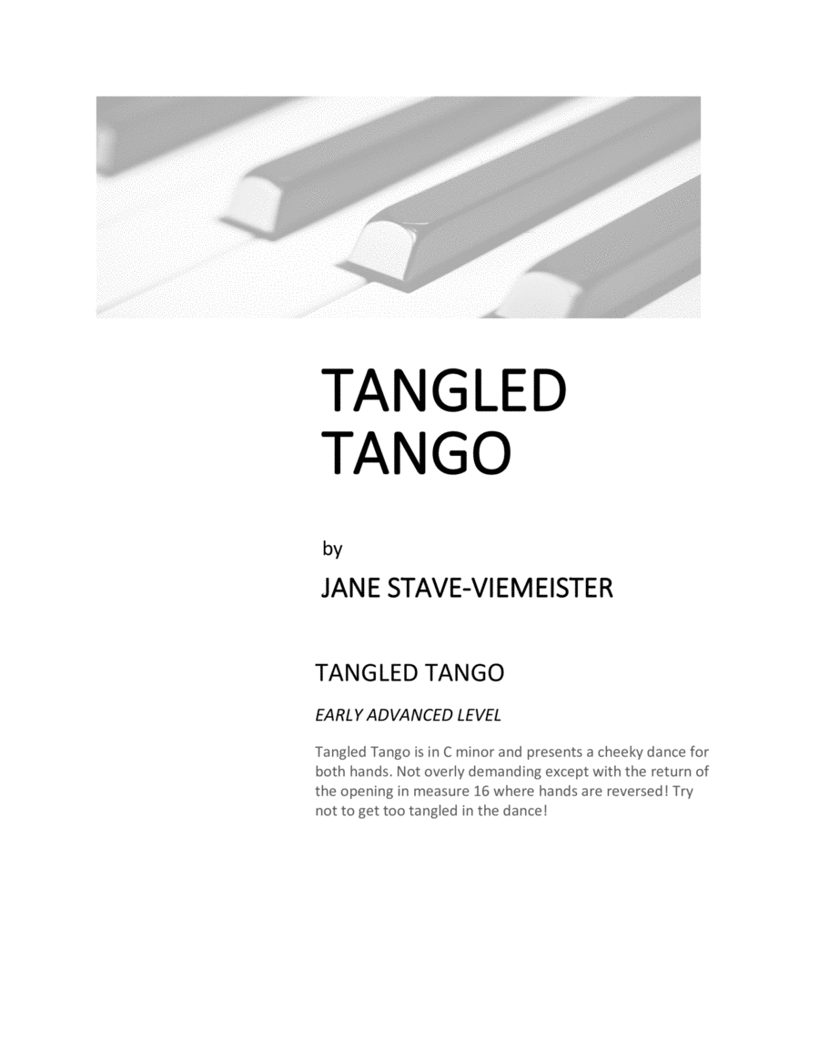 Tangled Tango Piano Solo scores gallery preview page 1