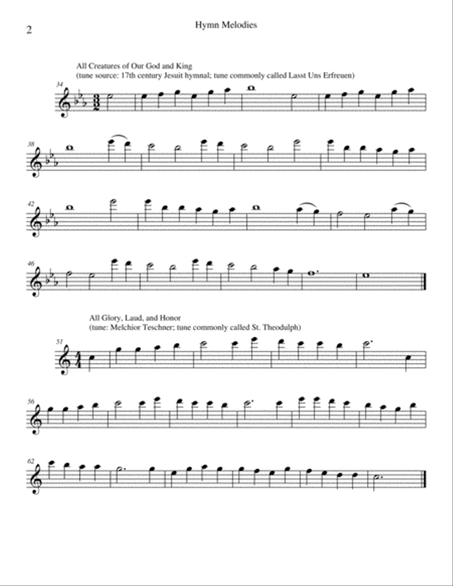 Hymn Melodies Flute Solo scores gallery preview page 3