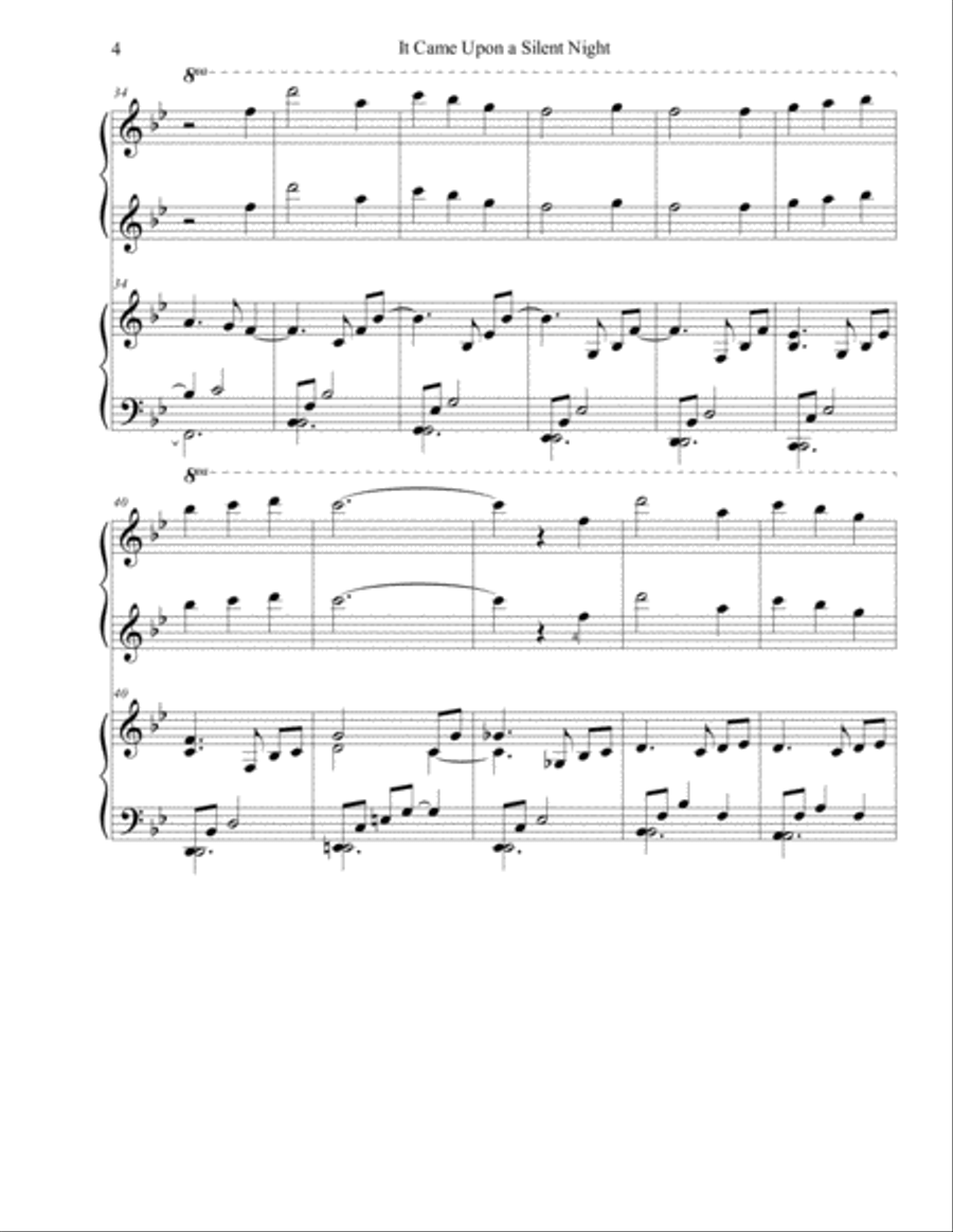 It Came Upon a Silent Night Piano scores gallery preview page 4