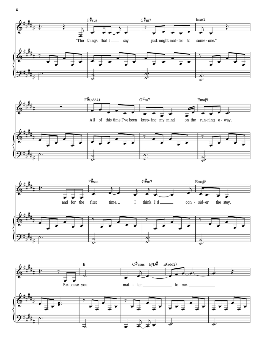 You Matter To Me (from Waitress The Musical) Voice scores gallery preview page 4