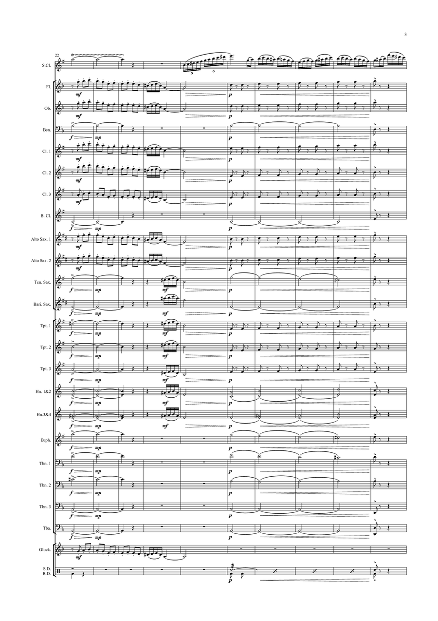 T.B. for Clarinet and Concert Band Concert Band scores gallery preview page 5