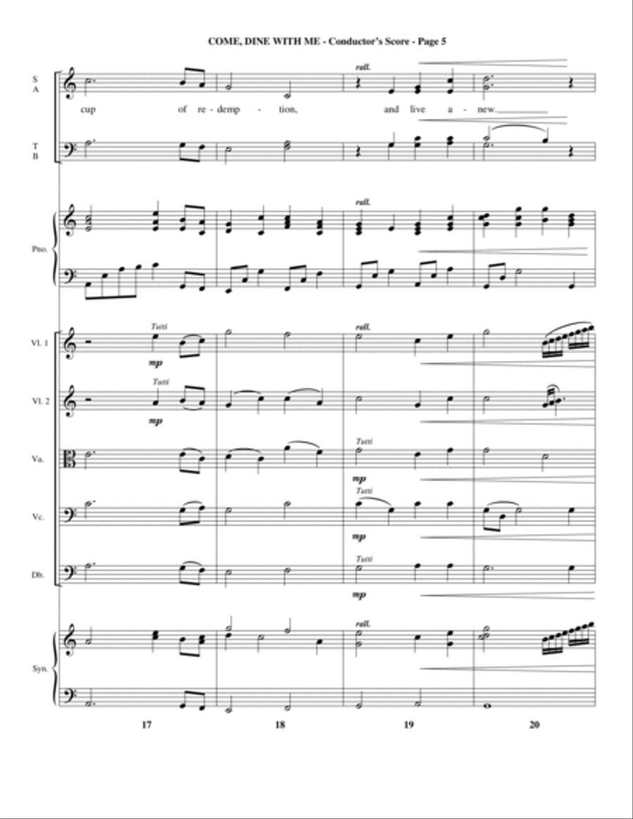 Come, Dine With Me - Score Choir scores gallery preview page 5