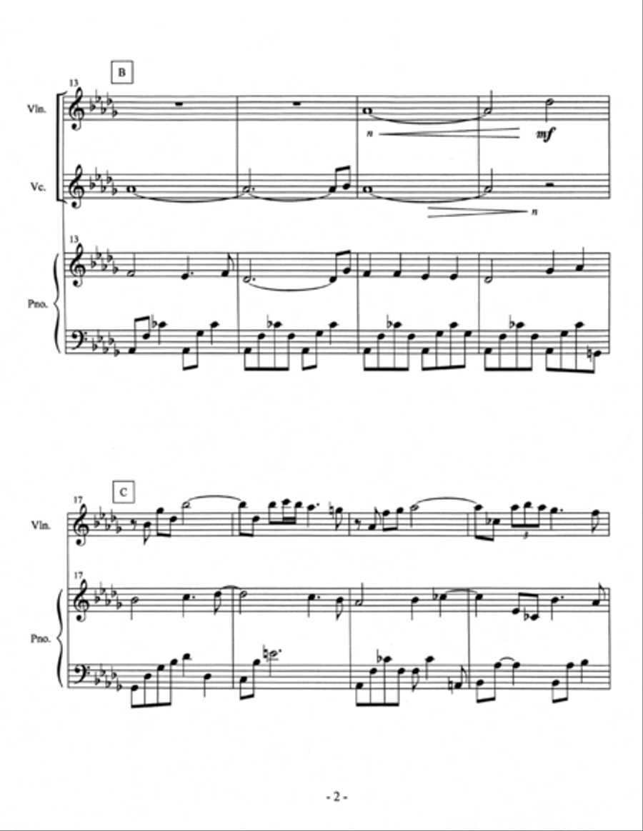 Vern's Turn (Trio version) Piano Trio scores gallery preview page 2