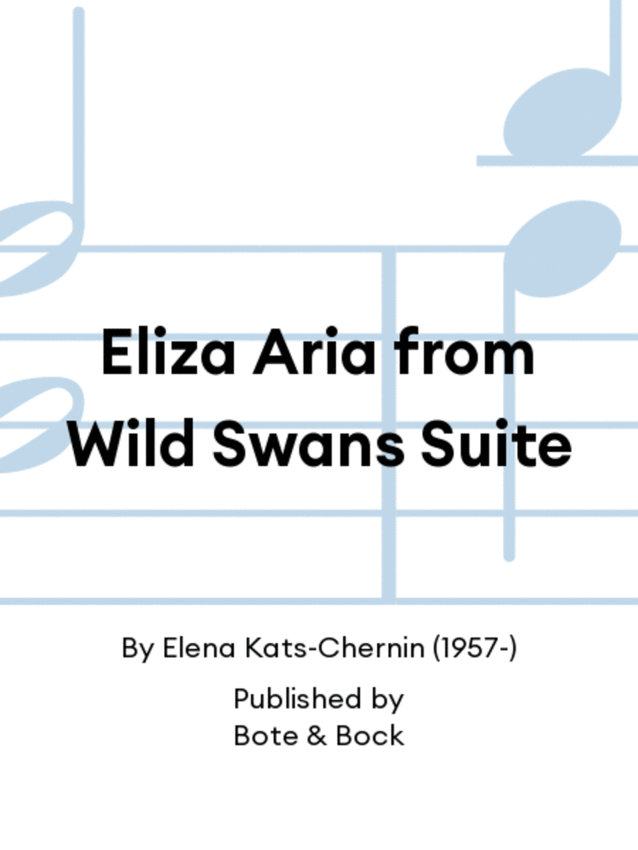 Eliza Aria from Wild Swans Suite Piano Accompaniment scores gallery preview page 1