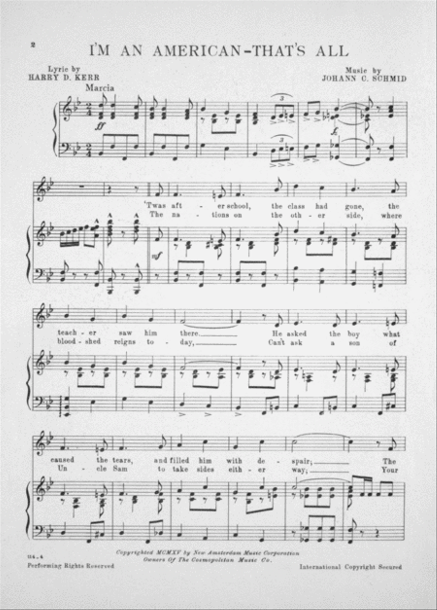 I'm an American, That's All Voice scores gallery preview page 2
